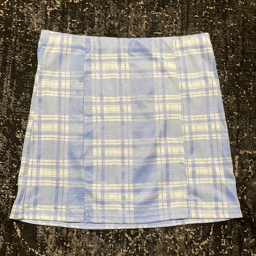 plaid a-line skirt